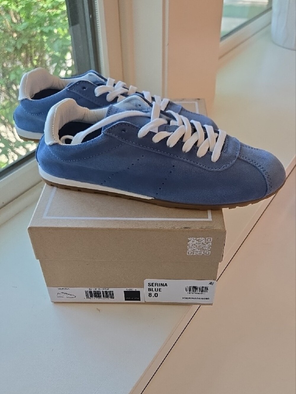 Dolce Vita Serina Light Blue Suede Women's Sneakers - Picture 3 of 6
